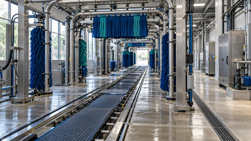 Illustrative tunnel showing machinery, conveyor and maintenance areas